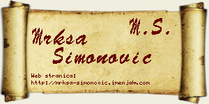 Mrkša Simonović vizit kartica